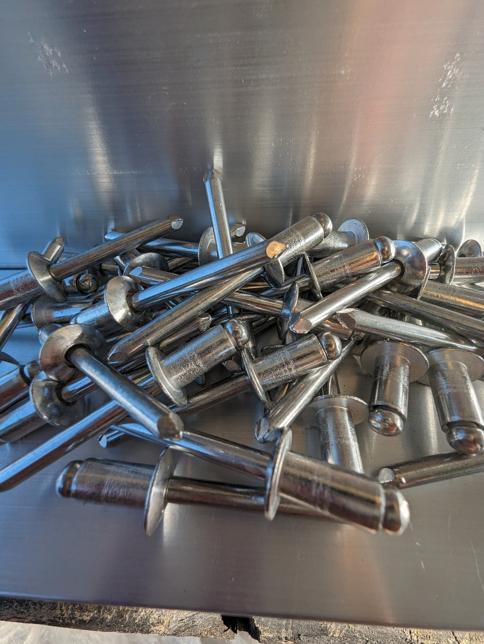 Silver & Black rivets 1/4"